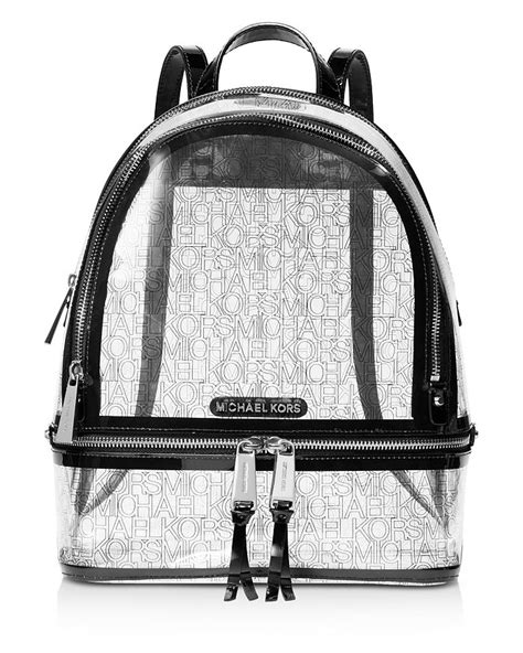 michael kors rhea large leather backpack|Michael Kors clear backpack.